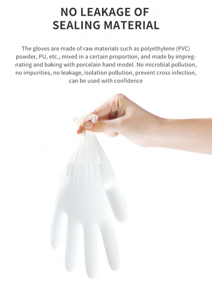 PVC Powder Free Disposable Vinyl Gloves For Foodservice