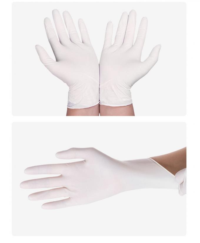 No Odor Disposable Medical Latex Gloves , Latex Non Powdered Disposable
