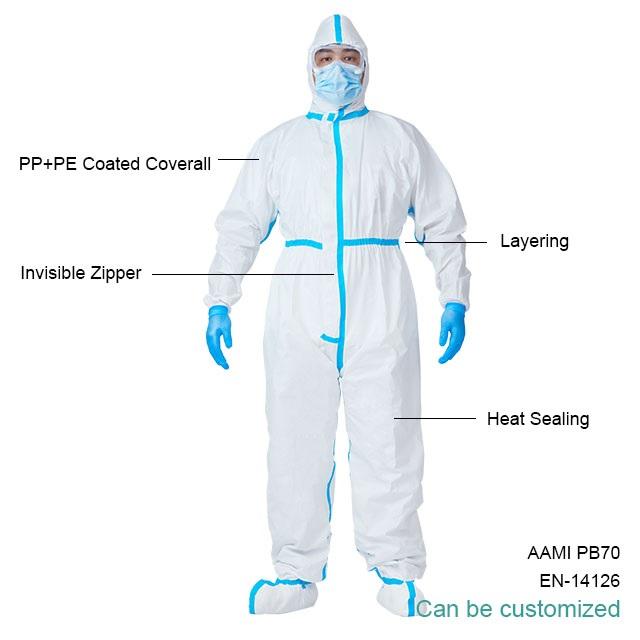 XXXL Disposable Medical Clothing , Disposable Medical Protective Suits