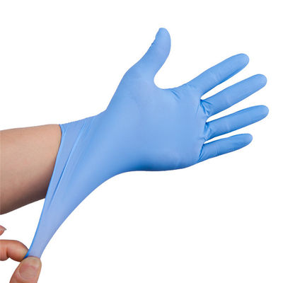 12 Inch Disposable Blue Nitrile Gloves Powder Free