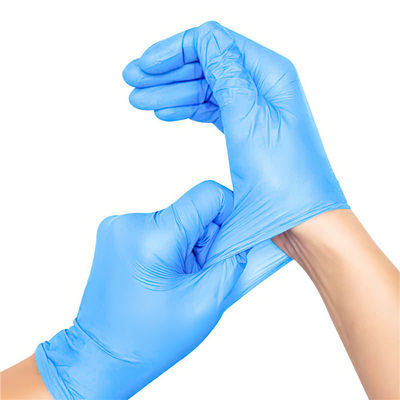 12 Inch Disposable Blue Nitrile Gloves Powder Free