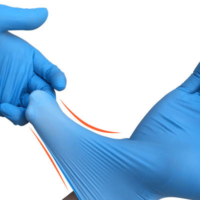 Anti Impact Blue Nitrile Powder Free Disposable Gloves