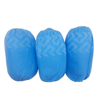 Non Skid Blue Disposable Shoe Covers , Disposable Surgical Shoe Covers