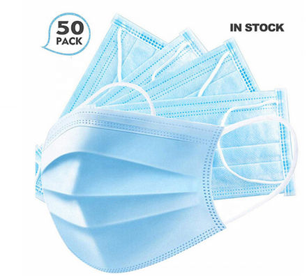 CE FDA Disposable Medical Face Mask , 3 Ply Surgical Face Mask