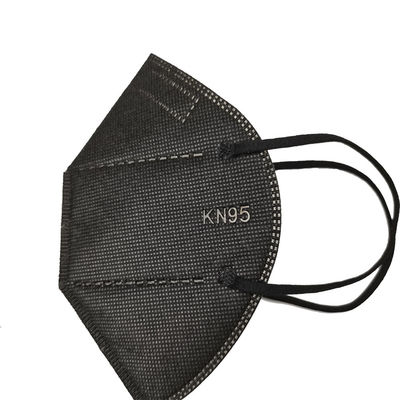 Black Disposable Medical Face Mask , Earloop Disposable KN95 Mask