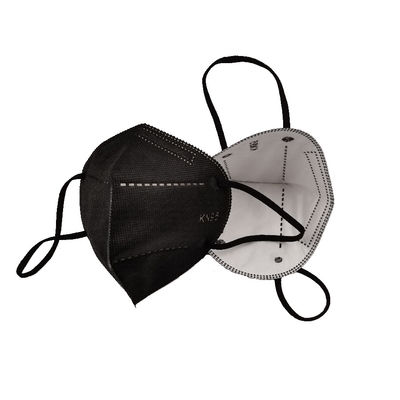 Black Disposable Medical Face Mask , Earloop Disposable KN95 Mask