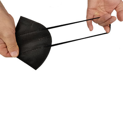 Black Disposable Medical Face Mask , Earloop Disposable KN95 Mask