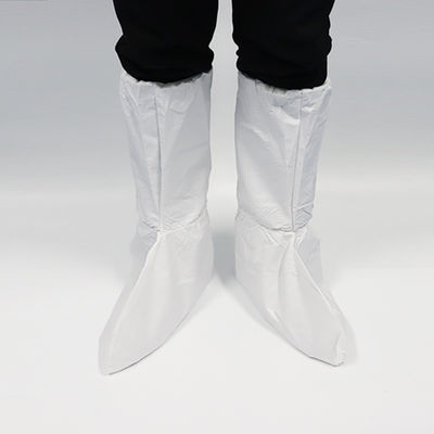 Anti Dust White Disposable Shoe Covers , Disposable Knee High Boot Covers