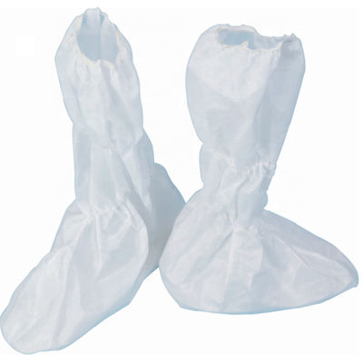 Anti Dust White Disposable Shoe Covers , Disposable Knee High Boot Covers
