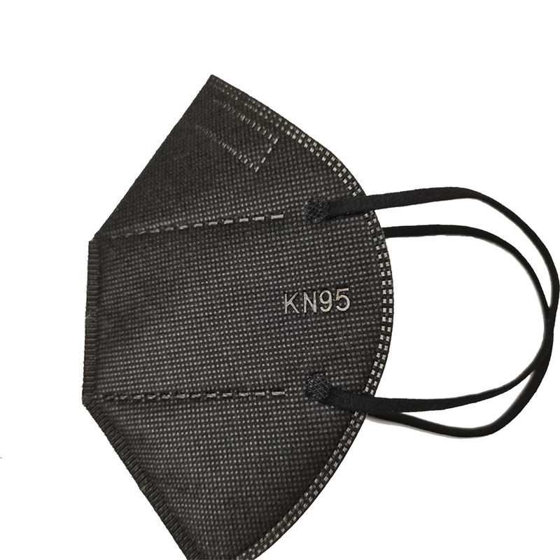 Black Disposable Medical Face Mask , Earloop Disposable KN95 Mask